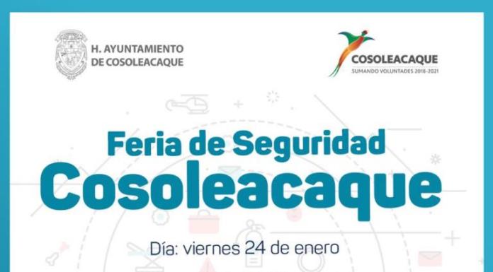 Invita ayuntamiento a la Feria de Seguridad de Cosoleacaque