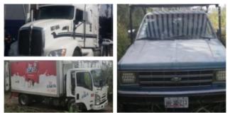 Recupera SSP cuatro vehículos y autopartes con reporte de robo