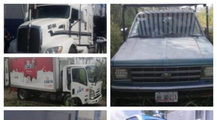 Recupera SSP cuatro vehículos y autopartes con reporte de robo