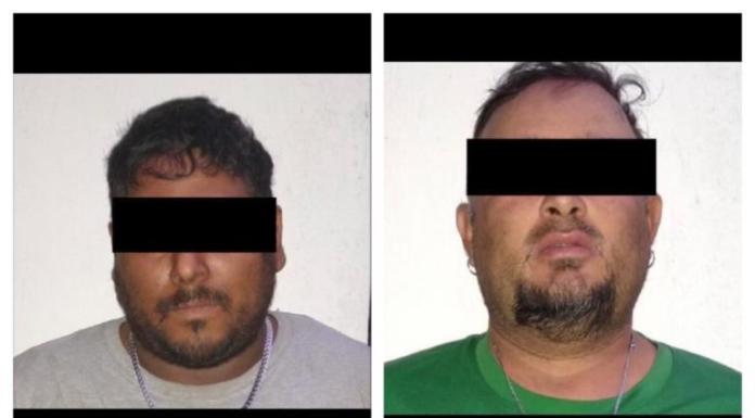 Presuntos jefes de plaza capturados por la SSP, en Tres Valles Nahúm "N" y Miguel "N"