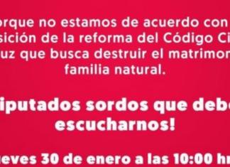Este jueves miles de católicos rechazarán en Xalapa iniciativa de matrimonio igualitario Convocatoria marcha católica