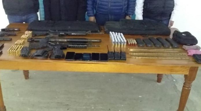 Aprehende SSP a cinco personas por portación de armas