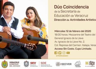Este miércoles concierto del “Dúo Coincidencia” en el Teatro del Estado
