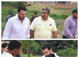Supervisa Cirilo Vázquez trabajos de encajonamiento en la colonia Díaz Ordaz