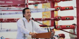 En Coatzacoalcos, inaugura gobernador Cuitláhuac García la primera escuela de formación para el boxeo