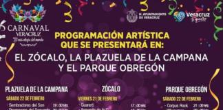 Habrá actividades en espacios públicos durante de Carnaval de Veracruz 2020