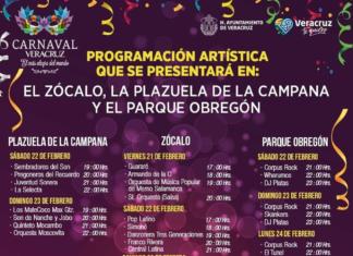 Habrá actividades en espacios públicos durante de Carnaval de Veracruz 2020