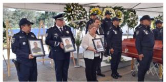 Con honores, despide SSP a policías caídos en Córdoba
