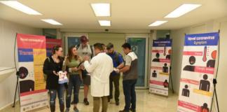 Informa Salud sobre coronavirus con módulos en aeropuertos y puertos
