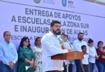 Reconstruye y entrega SEV aulas afectadas por sismo de 2017