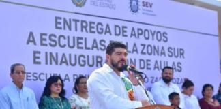 Reconstruye y entrega SEV aulas afectadas por sismo de 2017