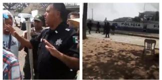 Con fuerte balacera dispersan a manifestantes frente a instalaciones de la GN en Isla Dispersan a balazos manifestación frente a la GN en Isla