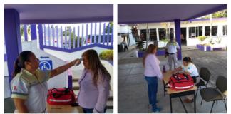 Realizan cerco sanitario en el Palacio Municipal y DIF de Cosoleacaque