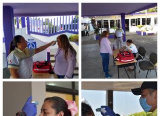 Realizan cerco sanitario en el Palacio Municipal y DIF de Cosoleacaque