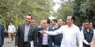 Gobernador Cuitláhuac García y Secretario de Hacienda supervisan obras carreteras