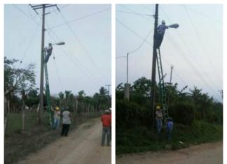Mejora servicio de alumbrado en zona rural de Minatitlán