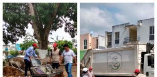 Ayuntamiento de Cosoleacaque realiza la Jornada de Descacharrización en el fraccionamiento “Los Mangos”