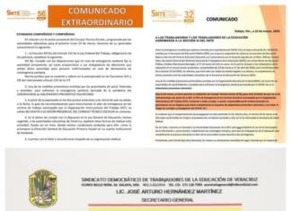 Rechazan sindicatos “Consejo Técnico Escolar”; debe prevalecer “aislamiento voluntario”