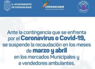 Suspende ayuntamiento de Cosoleacaque recaudación a vendedores ambulantes y mercados municipales