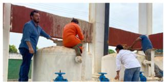 Alcalde y vecinos se reúnen para tratar el tema de agua en “Los Arcos”