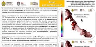 Sigue la “surada” este jueves; condiciones para incendios forestales Reporte del pronóstico del tiempo.