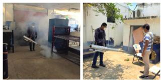 Continúan tareas de limpieza contra COVID-19 en Minatitlán