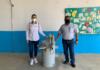 Entrega Ayuntamiento de Minatitlán Transformador a escuela en Capoacán trasformador