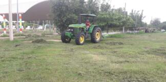 Realiza Ayuntamiento de Cosoleacaque limpieza de áreas verdes en campos deportivos