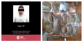 Asegura SSP 5 kilos de droga en equipaje y detiene a pasajero por presunto tráfico