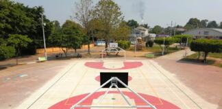 Construye Ayuntamiento de Minatitlán Explanada en el Parque Ejido Tacoteno