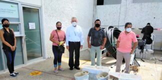 Entrega Alcalde de Minatitlán material de construcción a Secundaria de Capoacán