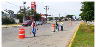 Avanza proyecto de balizado en Minatitlán