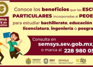 180 escuelas particulares se integran al Programa Emergente de Educación y accederán a 12 mil becas: SEV