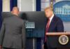 Trump abandona abruptamente conferencia de prensa tras tiroteo cerca de la Casa Blanca
