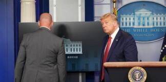 Trump abandona abruptamente conferencia de prensa tras tiroteo cerca de la Casa Blanca