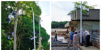 Instala Ayuntamiento de Minatitlán alumbrado en calle Independencia de Mapachapa