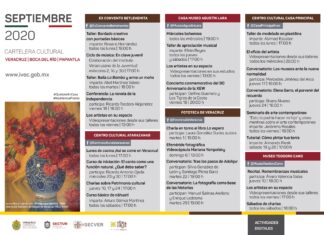 Presenta IVEC cartelera de actividades para septiembre