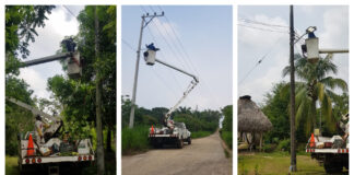 Instala Ayuntamiento de Cosoleacaque iluminarias led en la carretera principal del Piñal
