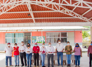 Inaugura Alcalde de Minatitlán techumbre de Telesecundaria en “El Remolino”