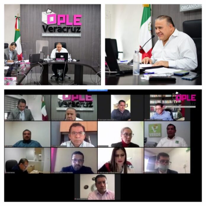Sesión Extraordinaria Virtual, el Consejo General del Organismo Público Local Electoral del Estado de Veracruz (OPLE)