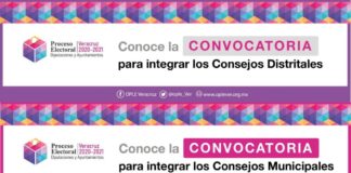 Tiene el OPLE 1,600 vacantes para integrar consejos electorales municipales y distritales Convocatorias publicadas únicamente en el sitio web del organismo www.oplever.org.mx