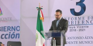 Rindió alcalde de Playa Vicente 3er informe de gobierno, realizó 127 obras prioritarias en 63 de las 72 comunidades