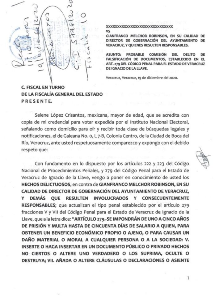 Denuncian a director de Gobernación de Veracruz.