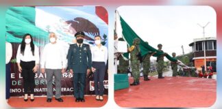 Conmemoran autoridades de Minatitlán el “Día de la Bandera”