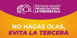 Tercera ola de contagios por Covid-19 en Veracruz; del amarillo al rojo el Semáforo en los municipios No hagas ola, campaña.