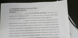 Desmiente OPLE renuncia de candidato Nicolás Ruiz Roset