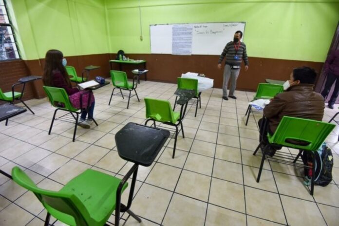 Salón de clases en pandemia.
