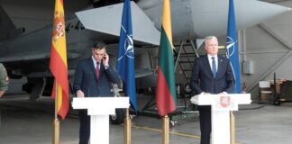 Una amenaza militar real atribuida a Rusia forzó a Pedro Sánchez y al presidente de Lituania a interrumpir una conferencia de prensa