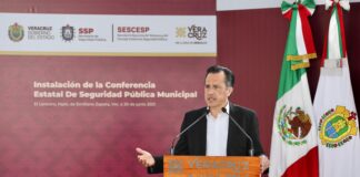 Instala gobernador Cuitláhuac García la Conferencia Estatal de Seguridad Pública Municipal