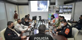 Policía Estatal trabaja de manera coordinada ante la llegada del Huracan Grace